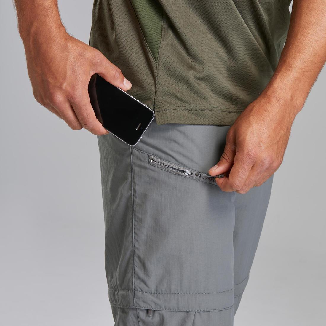 W36 L34  Men's Modular Mountain Walking Trousers MH150, Charcoal Grey, , large image number 4