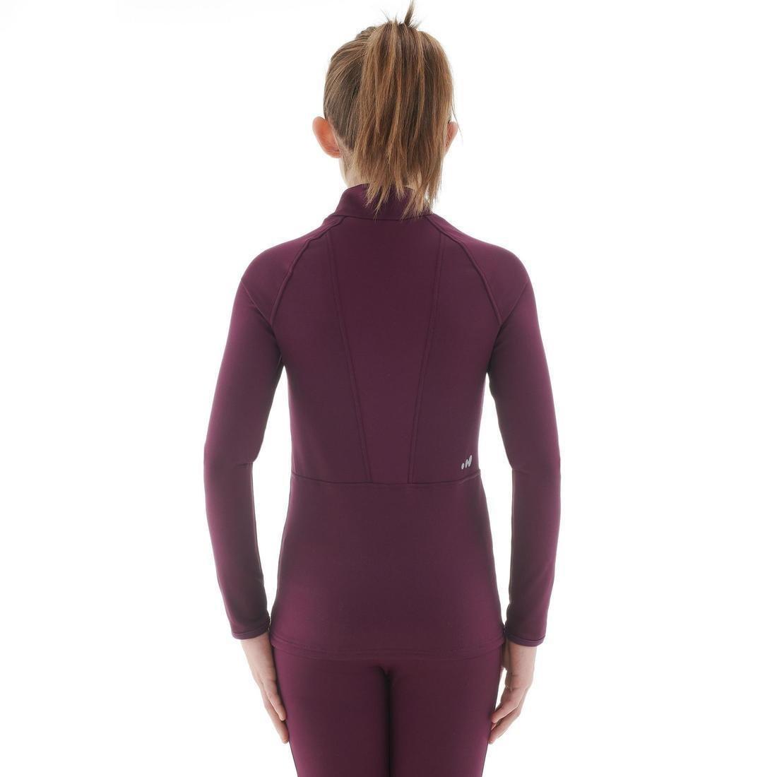 8-9Y  Kids' Ski Base Layer Top Freshwarm - Plum, Damson, , large image number 4