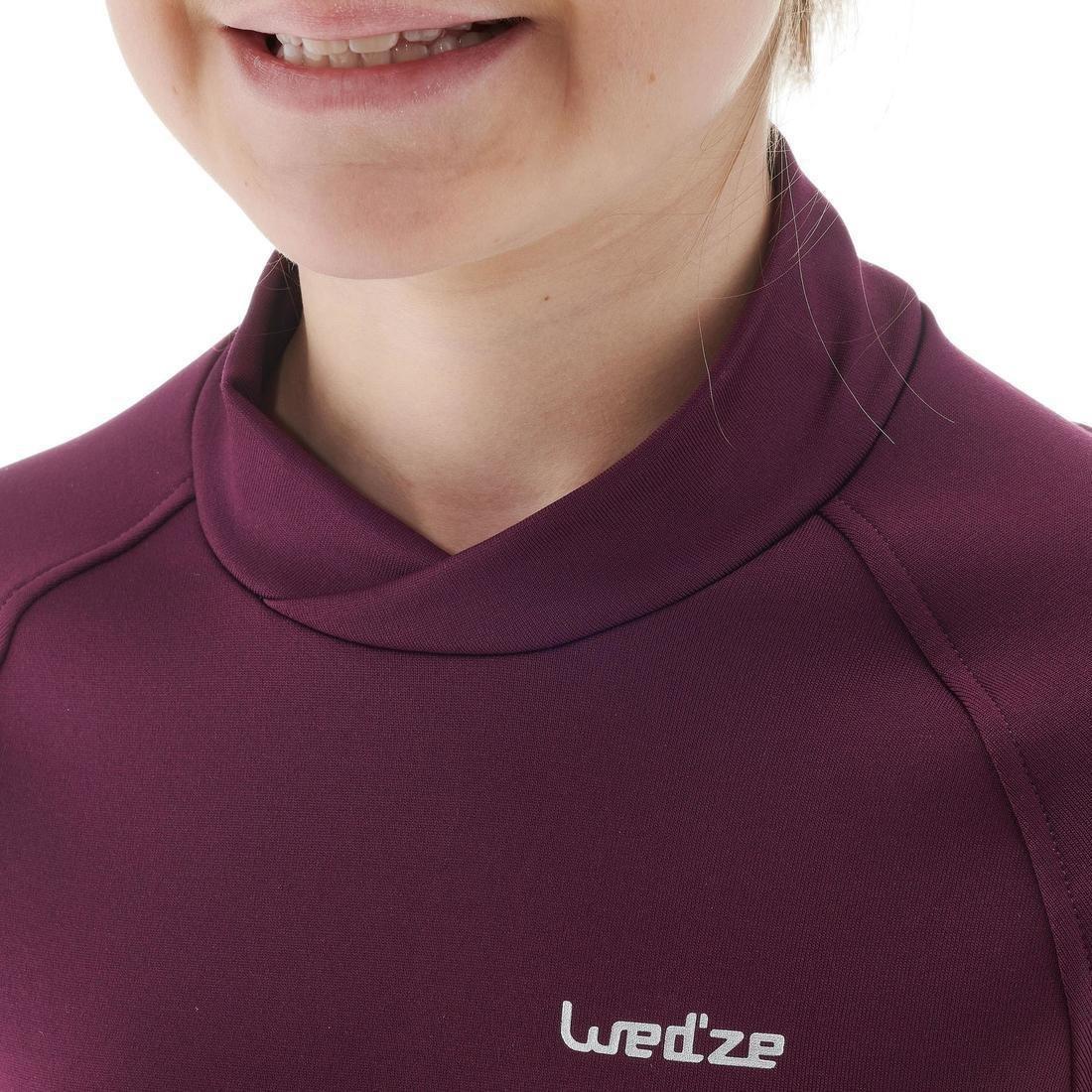8-9Y  Kids' Ski Base Layer Top Freshwarm - Plum, Damson, , large image number 5