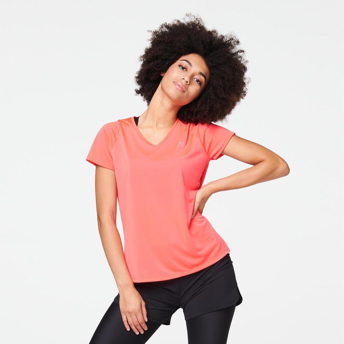 M/L  Women's Running Breathable Short-Sleeved T-Shirt Dry, Black, , large image number 5