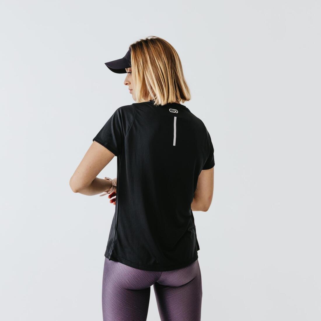 M/L  Women's Running Breathable Short-Sleeved T-Shirt Dry, Black, , large image number 7