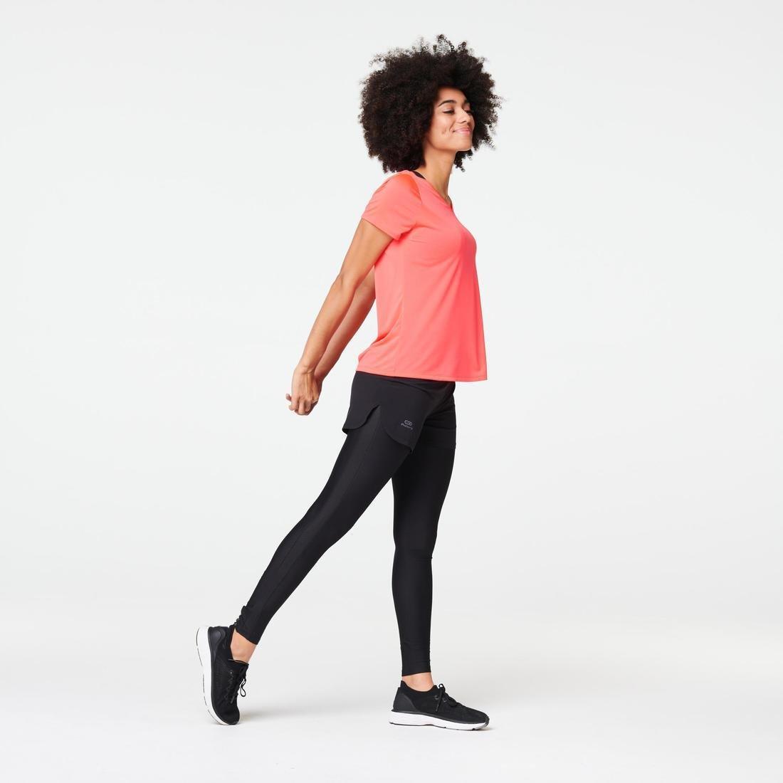 M/L  Women's Running Breathable Short-Sleeved T-Shirt Dry, Black, , large image number 11