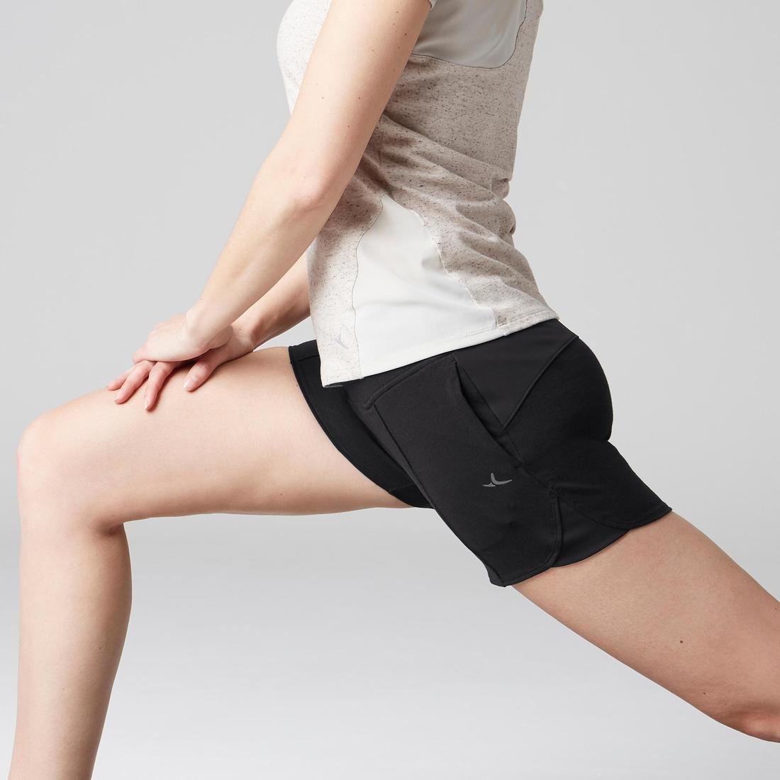 XL  Women's Gentle Gym And Pilates Shorts 520, No Color, large image number 5