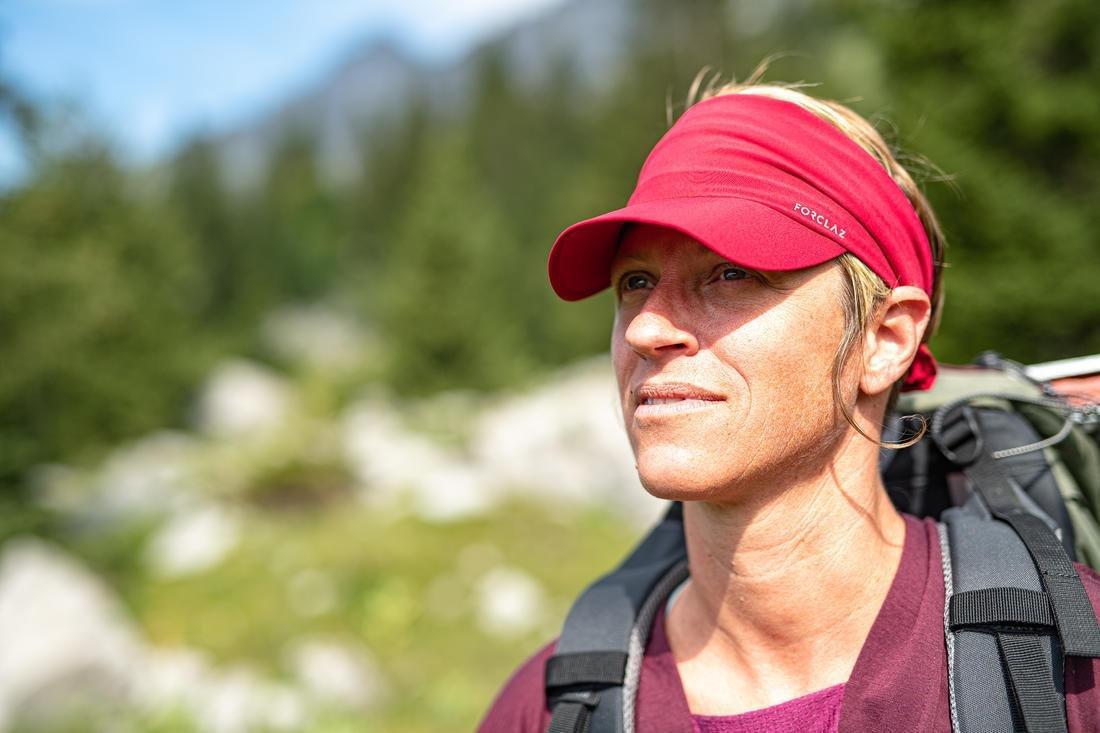 Mountain Trekking Cap - TREK 100 Ultra-compact Pink, Cardinal Pink, , large image number 2