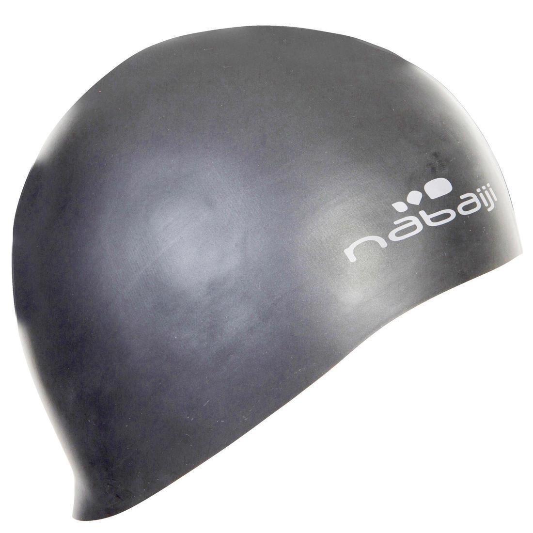 Thin Silicone Swim Cap, Grey, , large image number 0