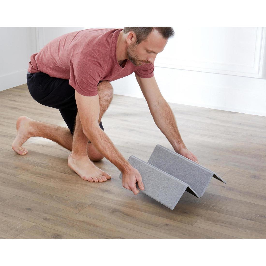 Pilates Mini Floor Mat 50 cm x 39 cm x 8 mm - Grey, , large image number 1