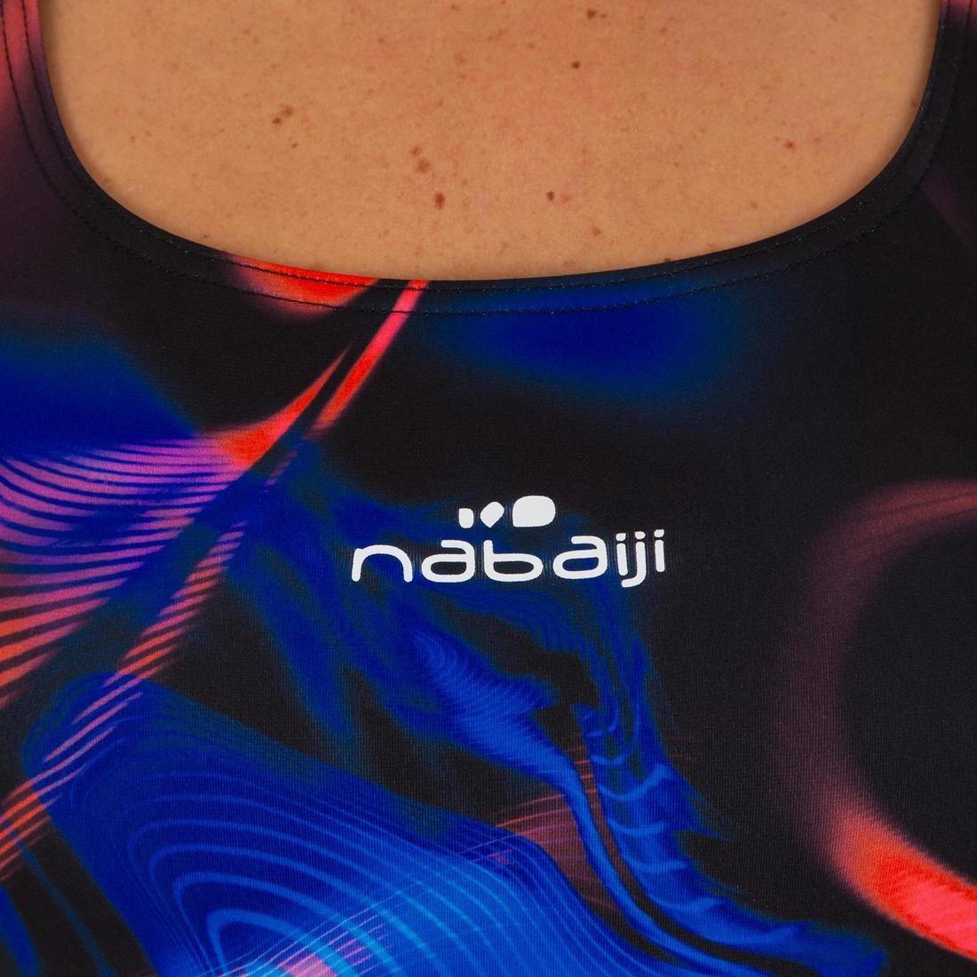 Large  Women's one-piece chlorine-resistant swimsuit Kamiye - Oil, Black, , large image number 6