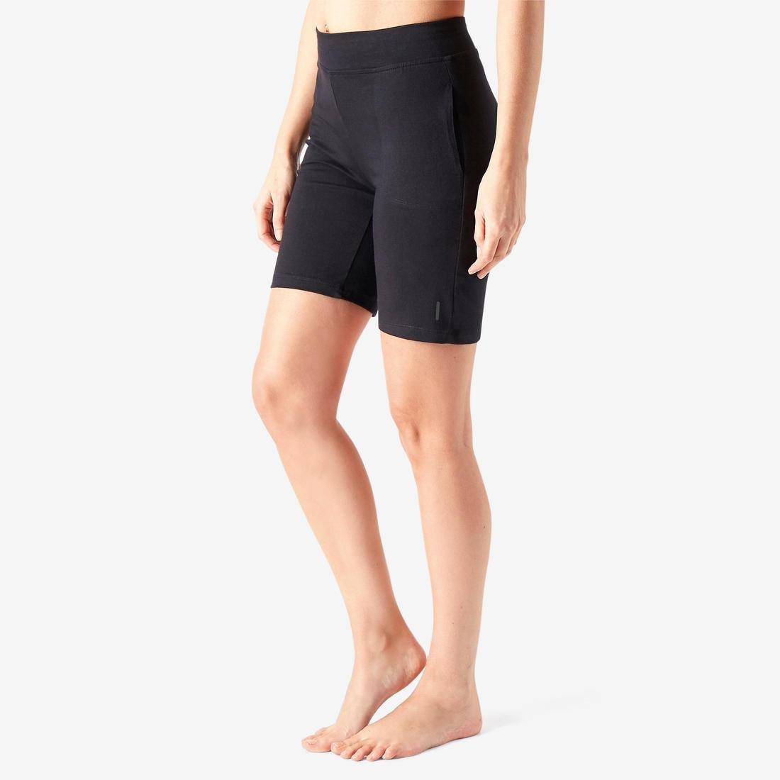 2XL  Cotton Fitness Shorts Fit+ Straight Cut - Black, , large image number 0