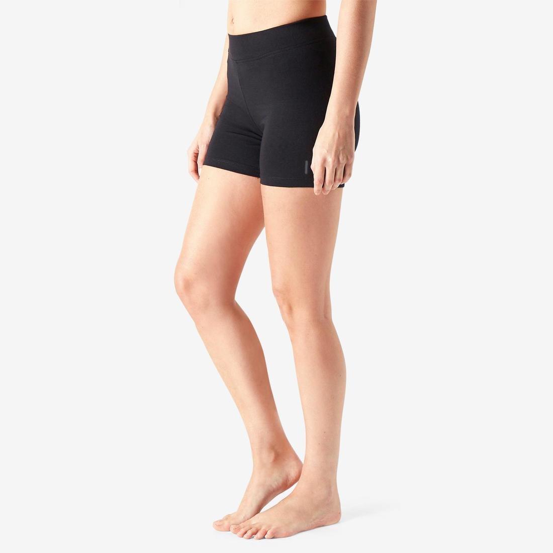 Medium  Cotton Fitness Shorts Fit+ - Black, , large image number 0