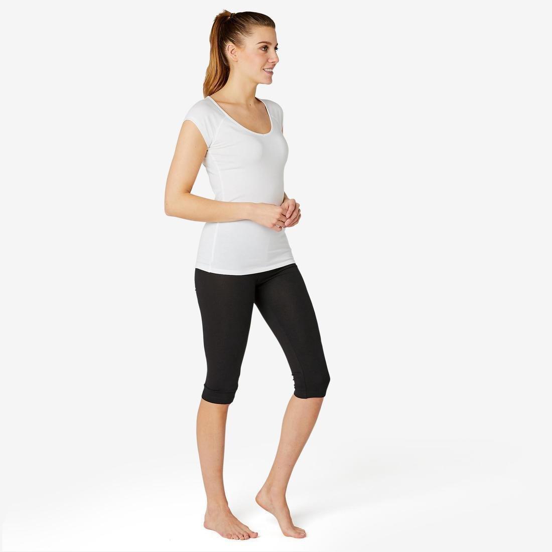 W28 L31  Slim-Fit Majority Cotton Fitness Cropped Bottoms Fit+ - Black, , large image number 2