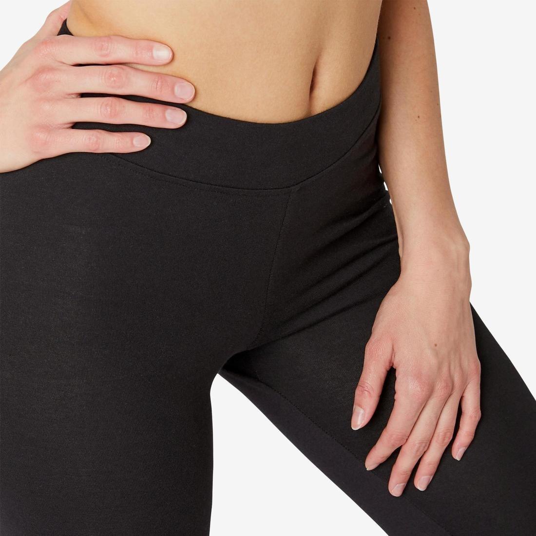 W28 L31  Slim-Fit Majority Cotton Fitness Cropped Bottoms Fit+ - Black, , large image number 4