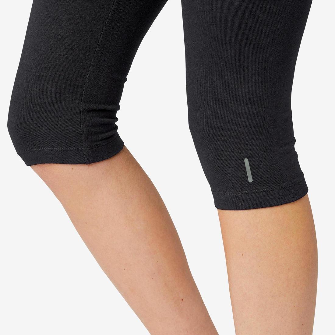 W28 L31  Slim-Fit Majority Cotton Fitness Cropped Bottoms Fit+ - Black, , large image number 6