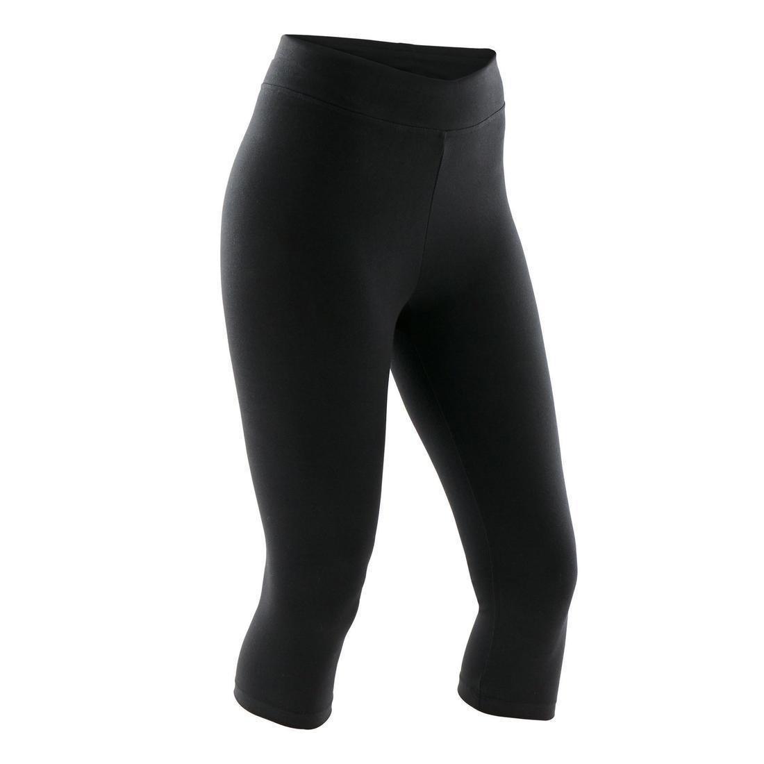 W28 L31  Slim-Fit Majority Cotton Fitness Cropped Bottoms Fit+ - Black, , large image number 7
