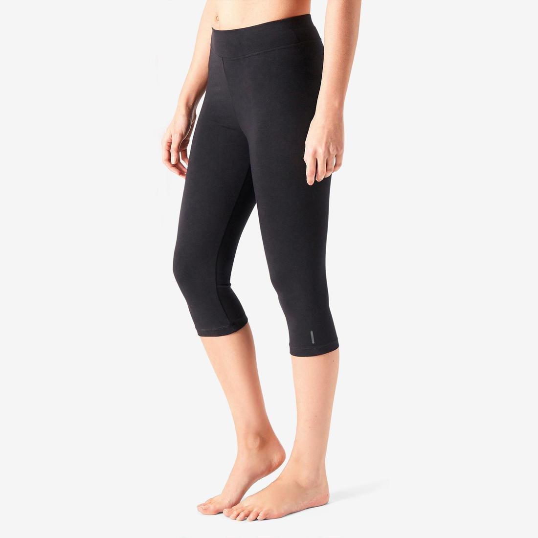 W28 L31  Slim-Fit Majority Cotton Fitness Cropped Bottoms Fit+ - Black, , large image number 8