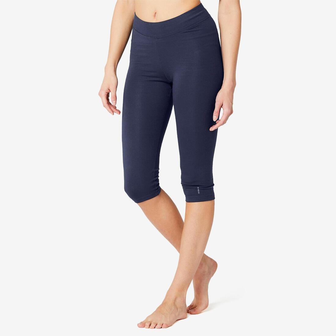 W28 L31  Slim-Fit Majority Cotton Fitness Cropped Bottoms Fit+ - Black, , large image number 9