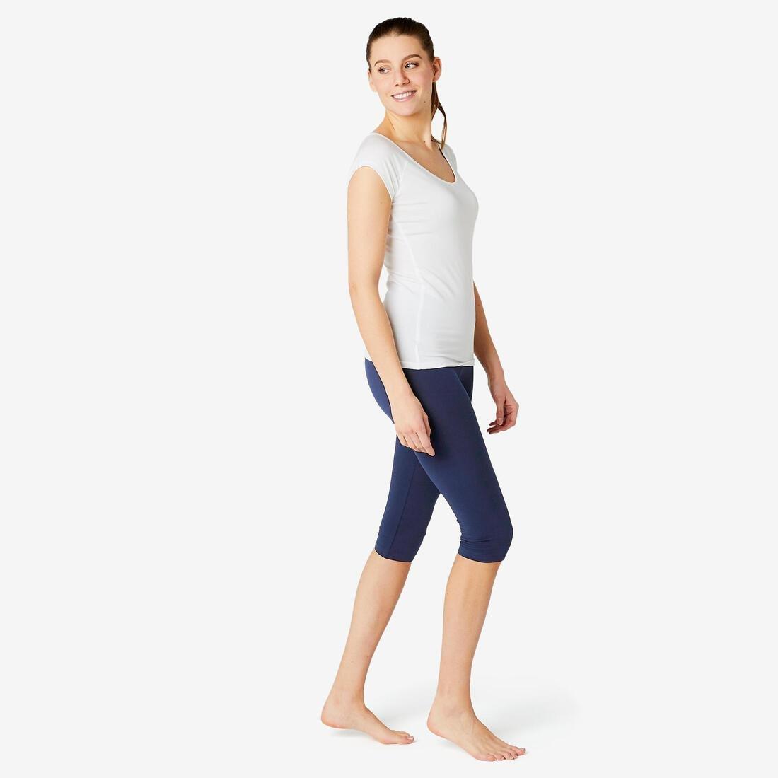 W28 L31  Slim-Fit Majority Cotton Fitness Cropped Bottoms Fit+ - Black, , large image number 10