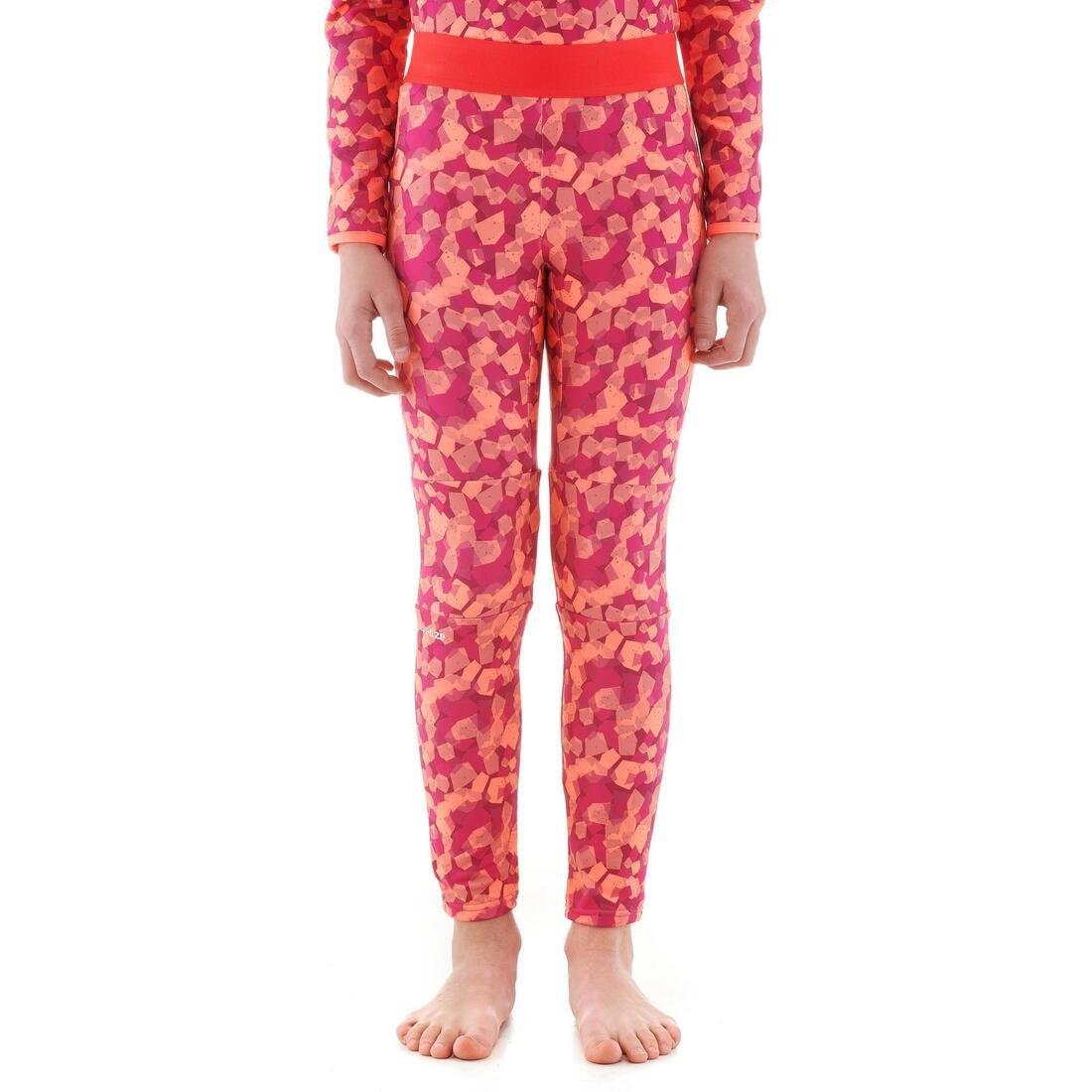 14-15Y Kids' Ski Base Layer Bottoms - Plum, Pink, , large image number 6