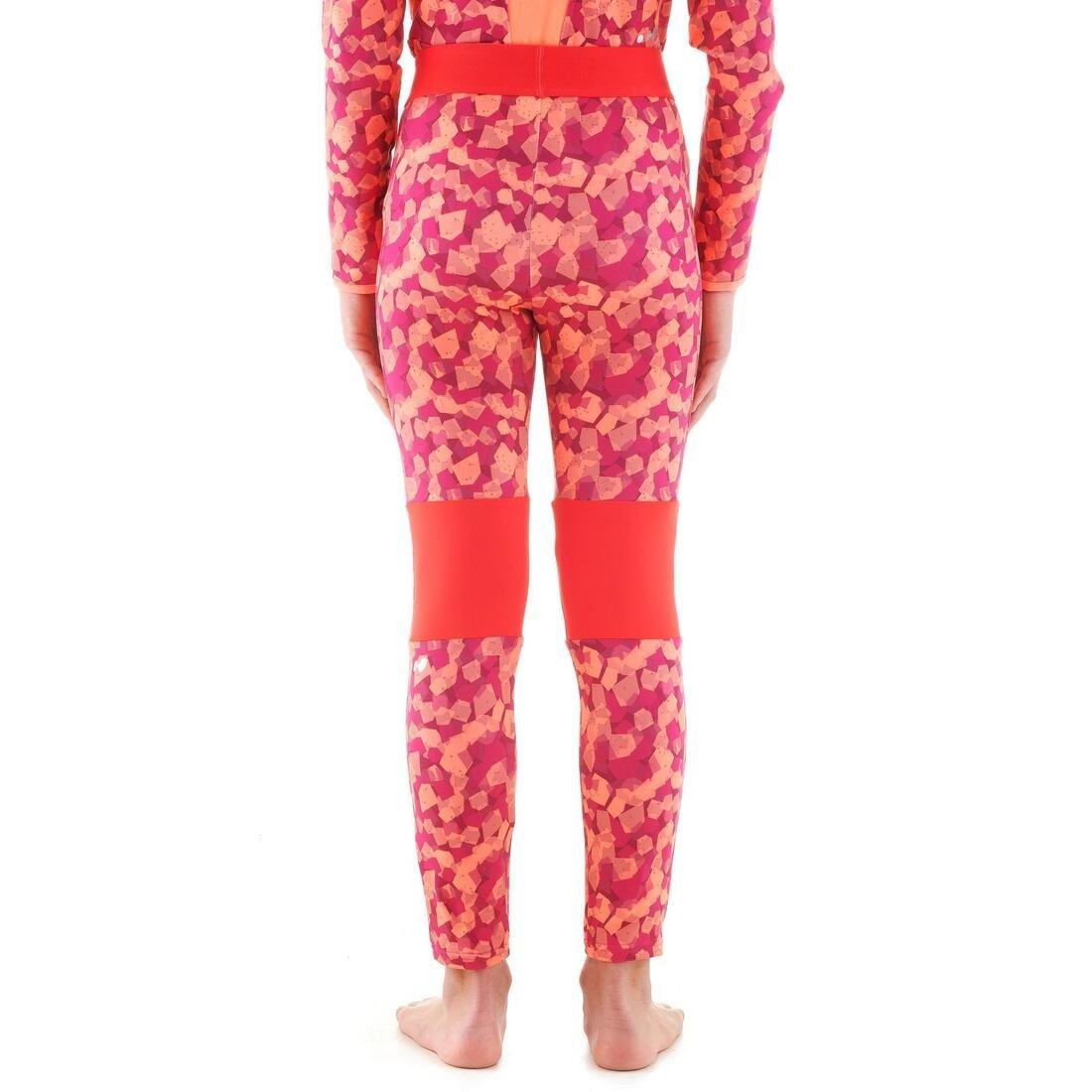 14-15Y Kids' Ski Base Layer Bottoms - Plum, Pink, , large image number 8
