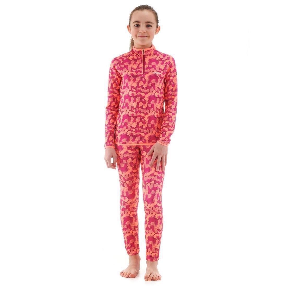 8-9Y  Kids' Ski Base Layer Bottoms - Plum, Pink, , large image number 4