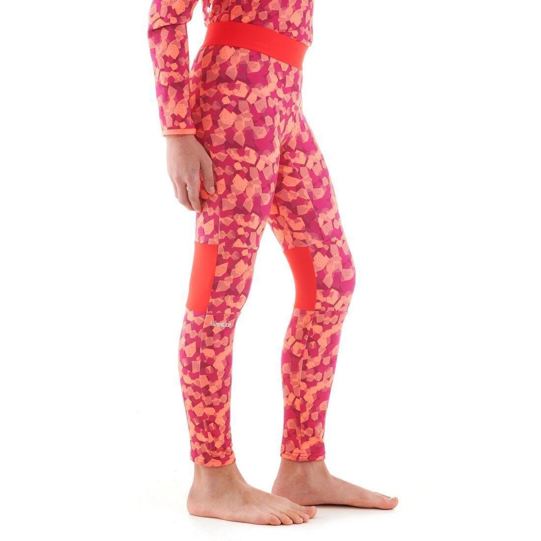 8-9Y  Kids' Ski Base Layer Bottoms - Plum, Pink, , large image number 6