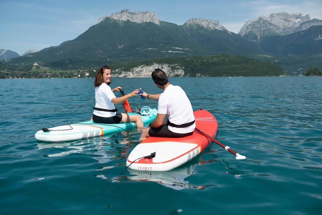 Beginner Inflatable Stand-Up Paddleboard 10 Feet, Fluo Red, , large image number 10