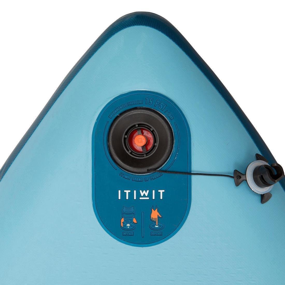 Beginner Inflatable Stand-Up Paddleboard 11 Feet, Blue, , large image number 6