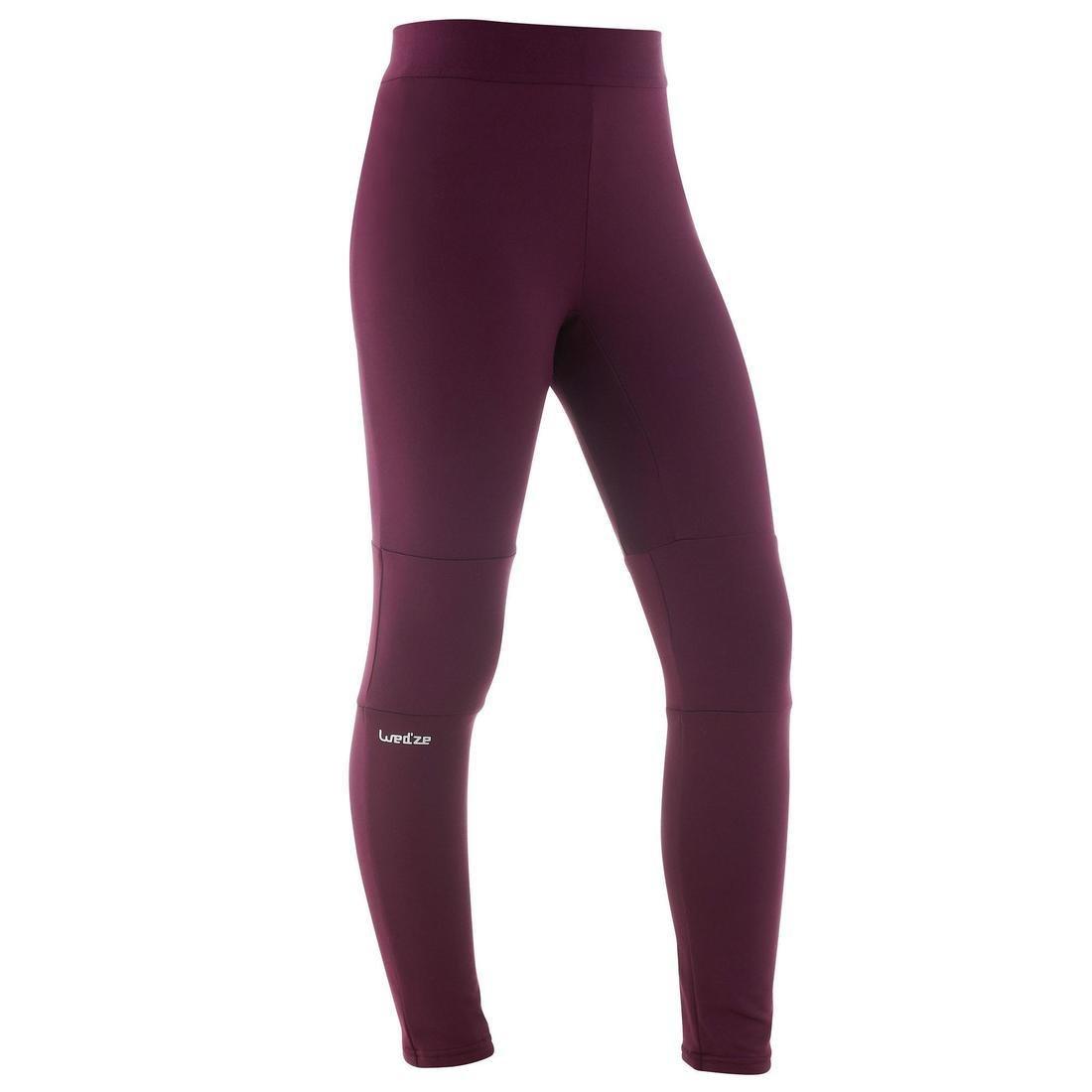 4-5Y Kids' Ski Base Layer Bottoms - Plum, Damson, , large image number 1