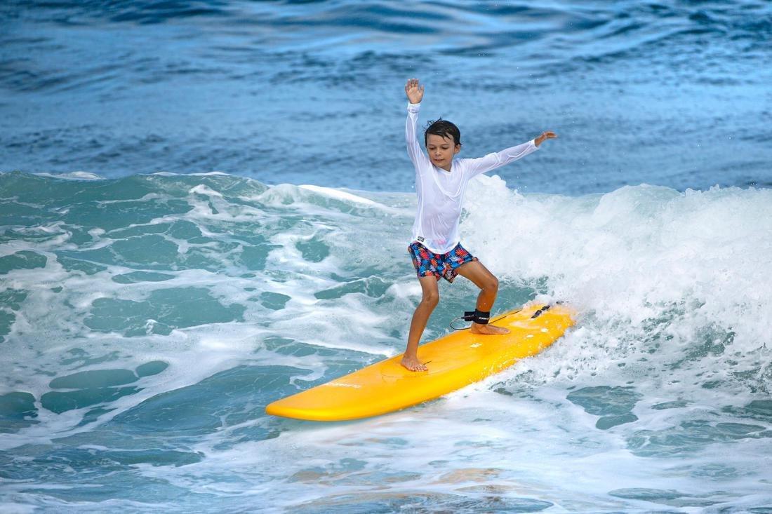 8-9Y  Kids' Long Sleeve UV Protection Surfing Water T-Shirt, , large image number 8