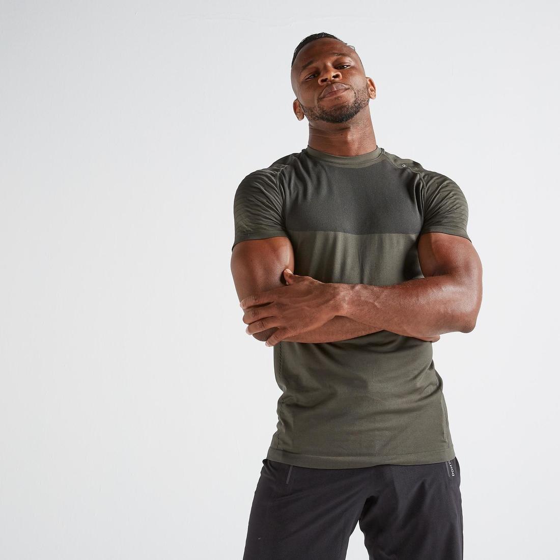 Small  FTS 900 Fitness Cardio Training Seamless T-Shirt - Dark Grey, , large image number 1