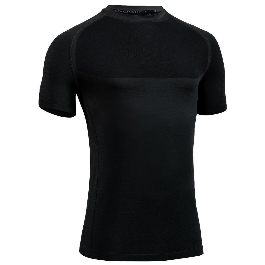 Small  FTS 900 Fitness Cardio Training Seamless T-Shirt - Dark Grey, , large image number 4