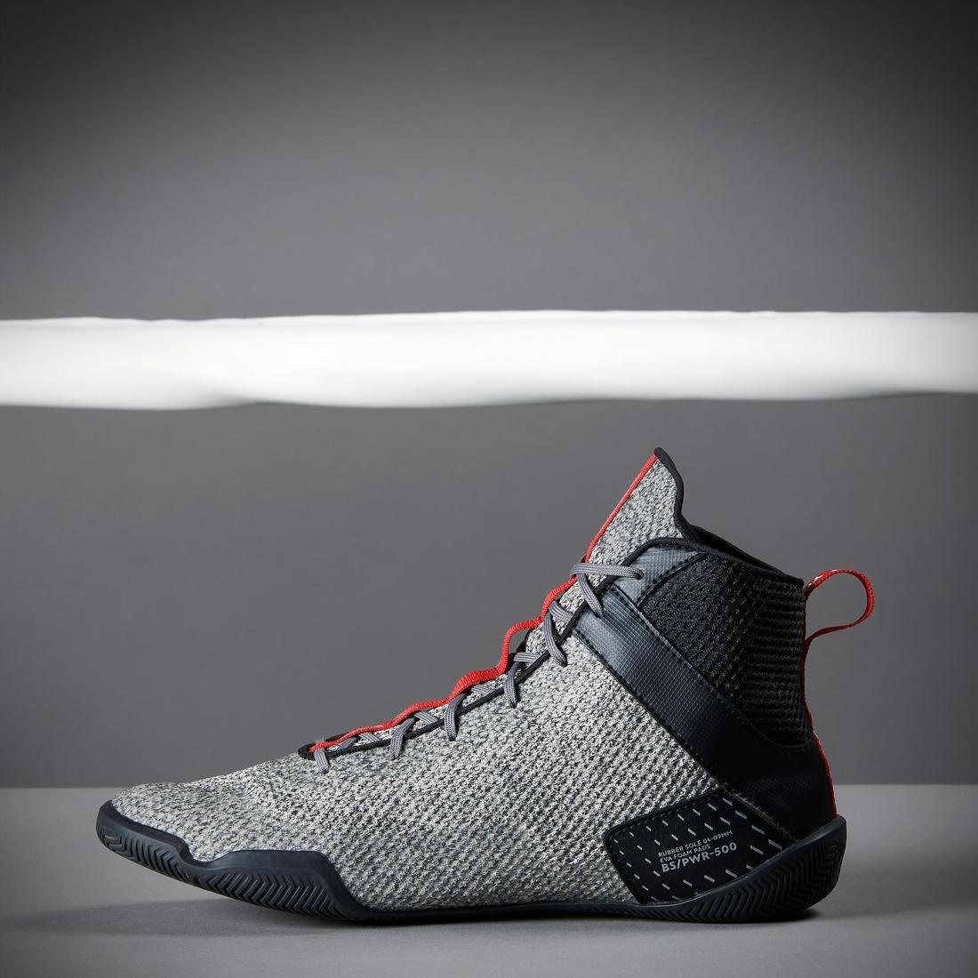 EU 41  Lightweight Flexible Boxing Shoes 500, Steel Grey, , large image number 4