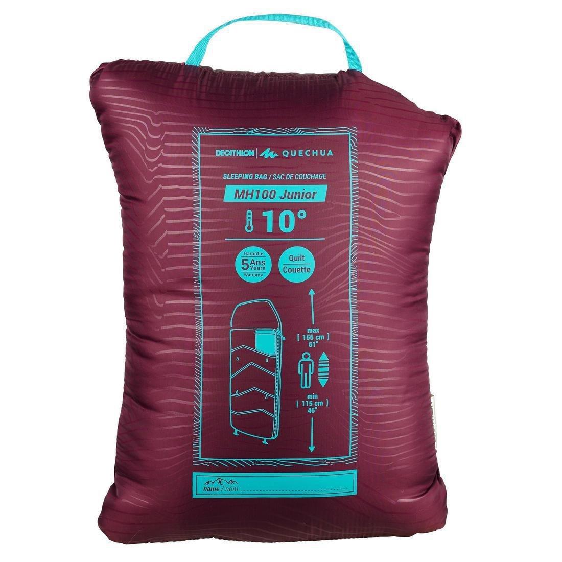 Kids Sleeping Bag MH100 10�C, Dark Petrol Blue, , large image number 2