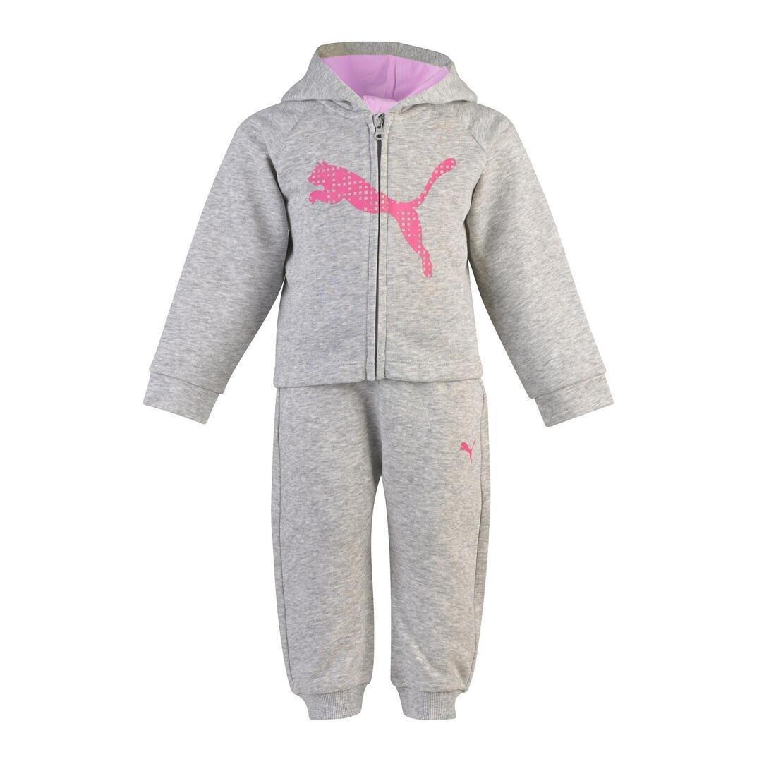 Kids Girls Gym Tracksuit, Grey, No Color, large image number 9