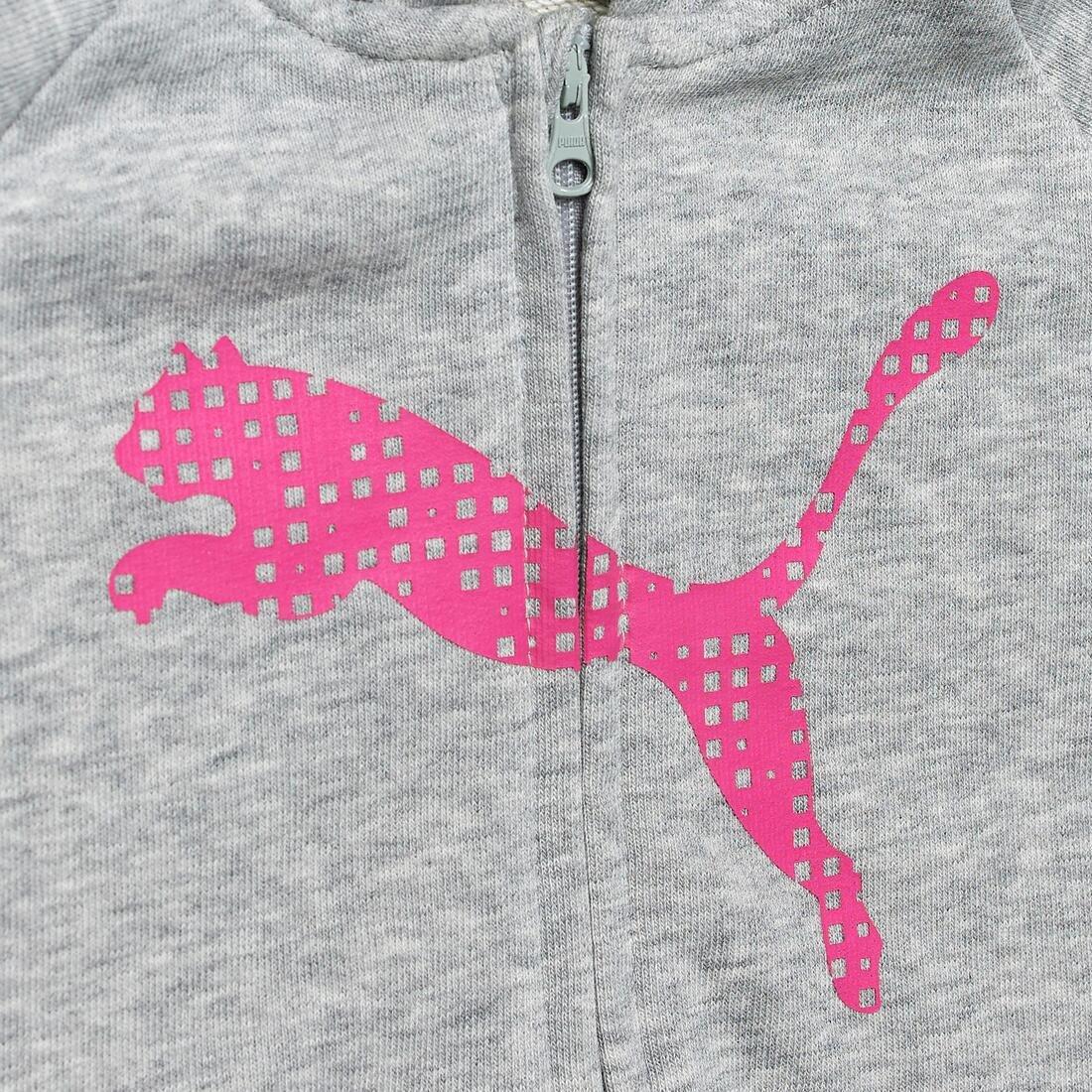 Kids Girls Gym Tracksuit, Grey, No Color, large image number 13