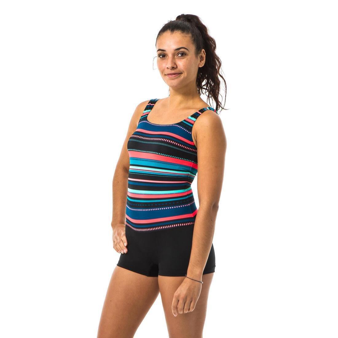 Small Women's 1-piece shorty swimsuit Heva, Navy Blue, , large image number 9