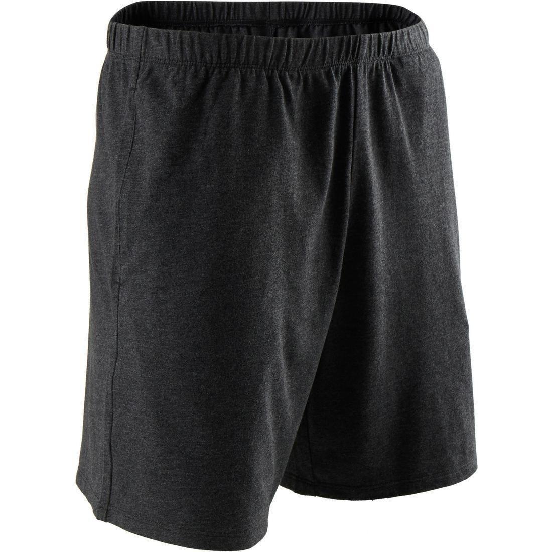 شورت قصير قطني للياقة البدنية، أسود، XL, , large image number 2