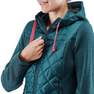 QUECHUA - Extra Large Womens Hiking Hooded Sweatshirt - Nh100 Hybrid, Pewter