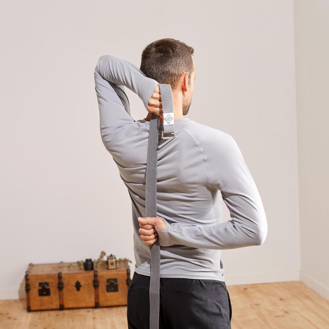 حزام اليوغا من قطن عضوي، رمادي, No Color, large image number 2