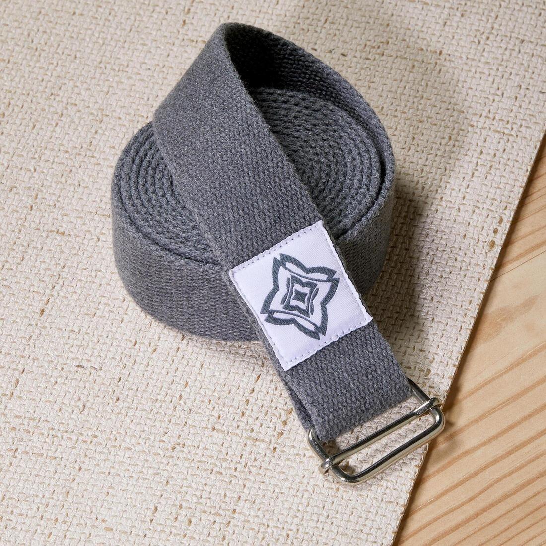 حزام اليوغا من قطن عضوي، رمادي, No Color, large image number 3