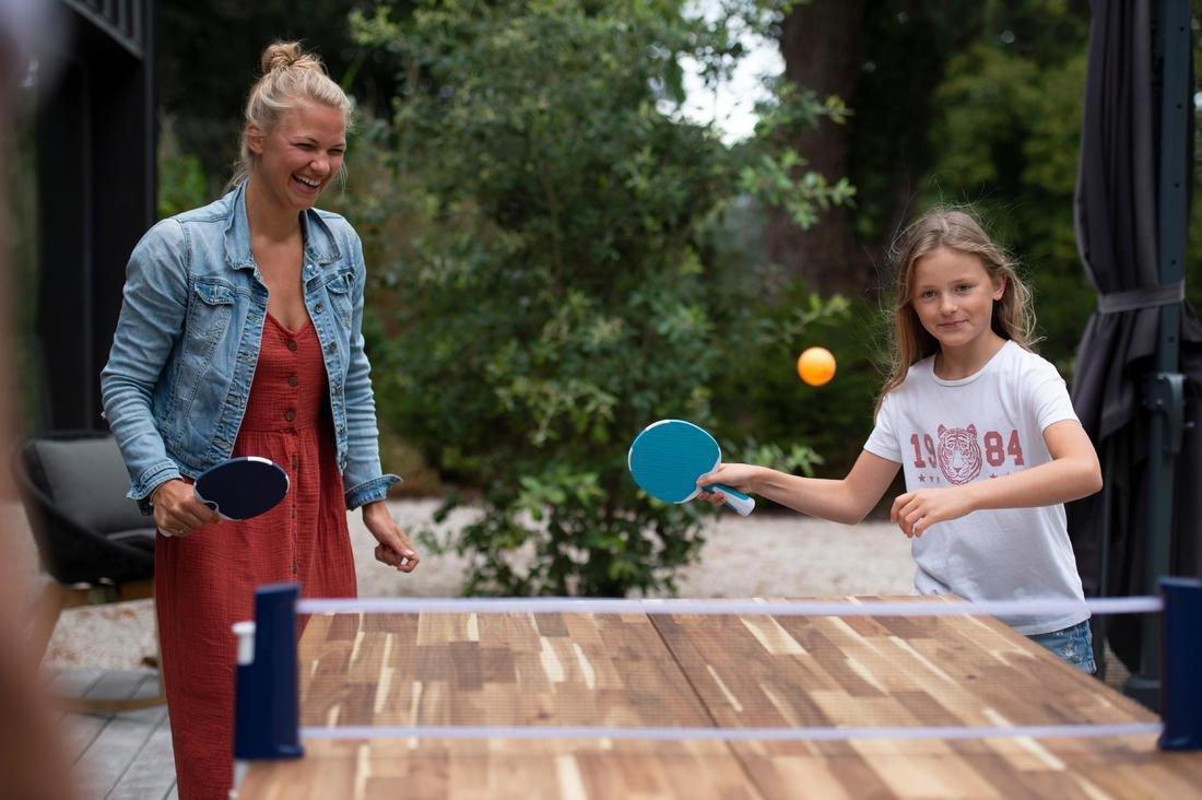 Table Tennis Set with Posts and Adjustable Rollnet - Blue/White, No Color, large image number 8