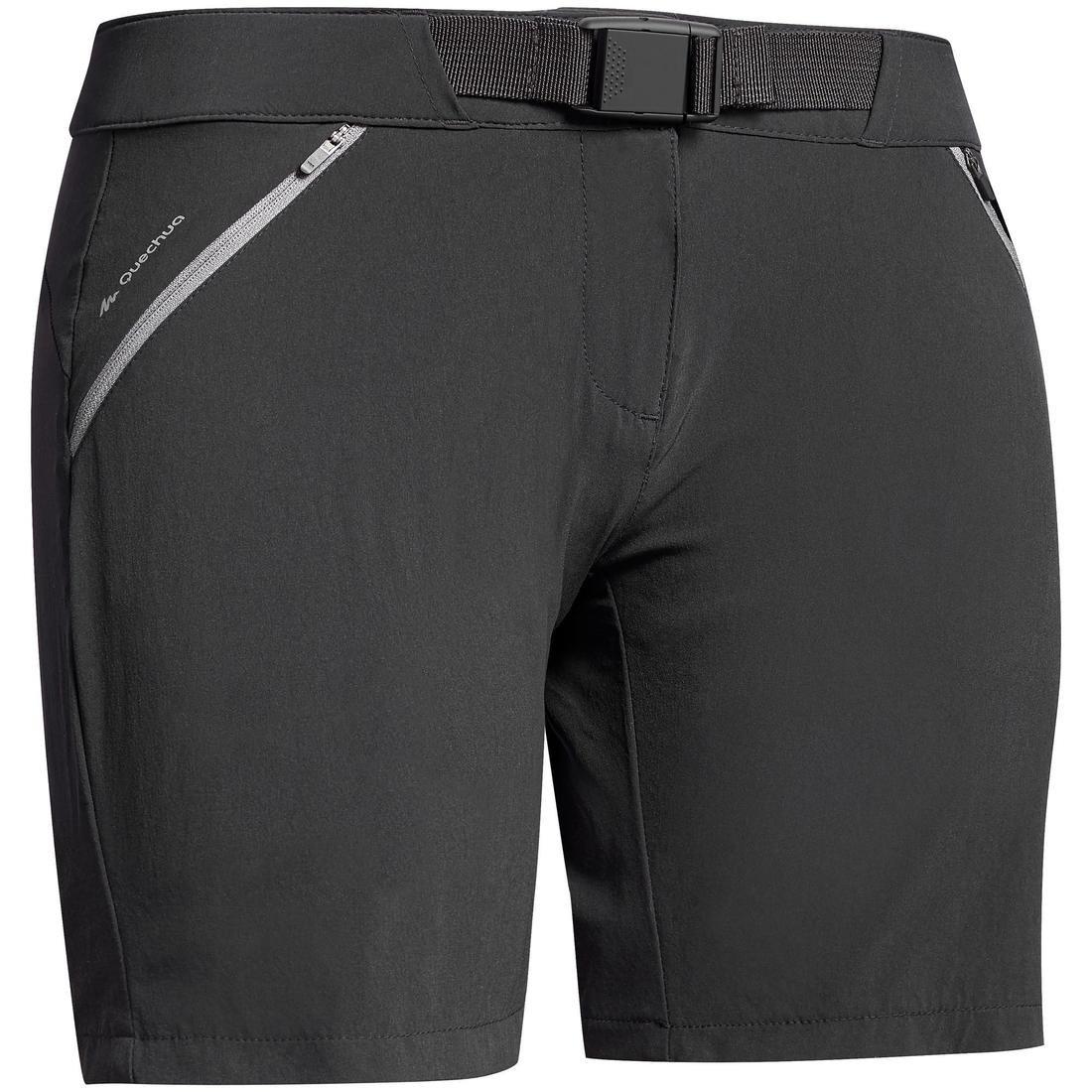 Large  Women's mountain hiking shorts - MH500, Khaki Grey, No Color, large image number 1