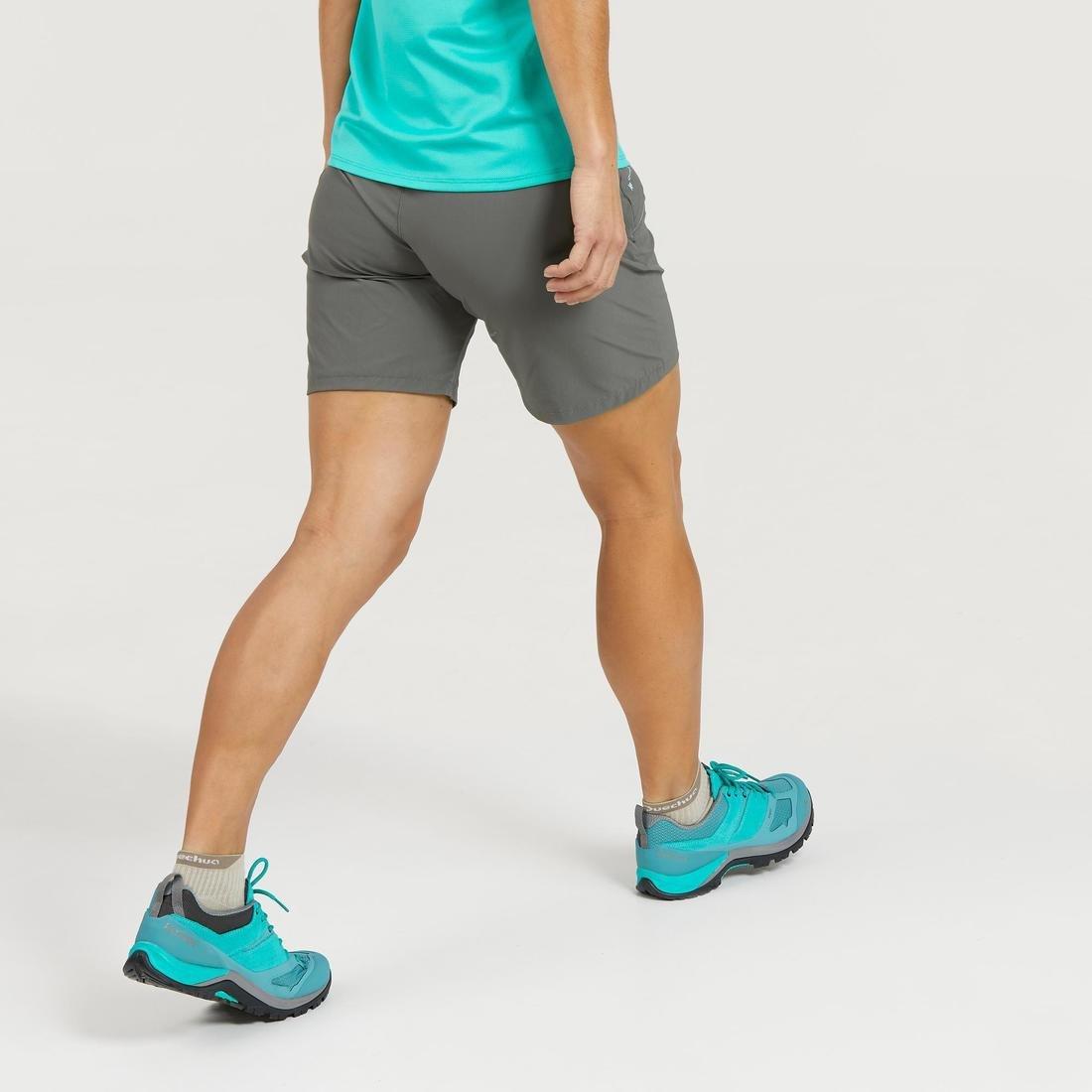 Large  Women's mountain hiking shorts - MH500, Khaki Grey, No Color, large image number 2