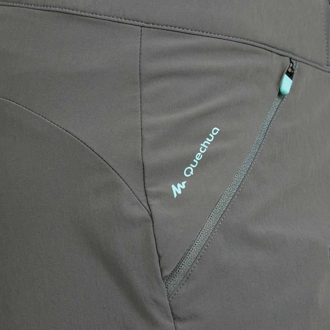 Large  Women's mountain hiking shorts - MH500, Khaki Grey, No Color, large image number 7