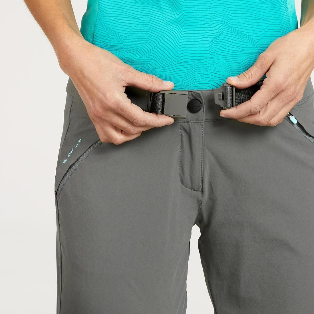 Large  Women's mountain hiking shorts - MH500, Khaki Grey, No Color, large image number 8
