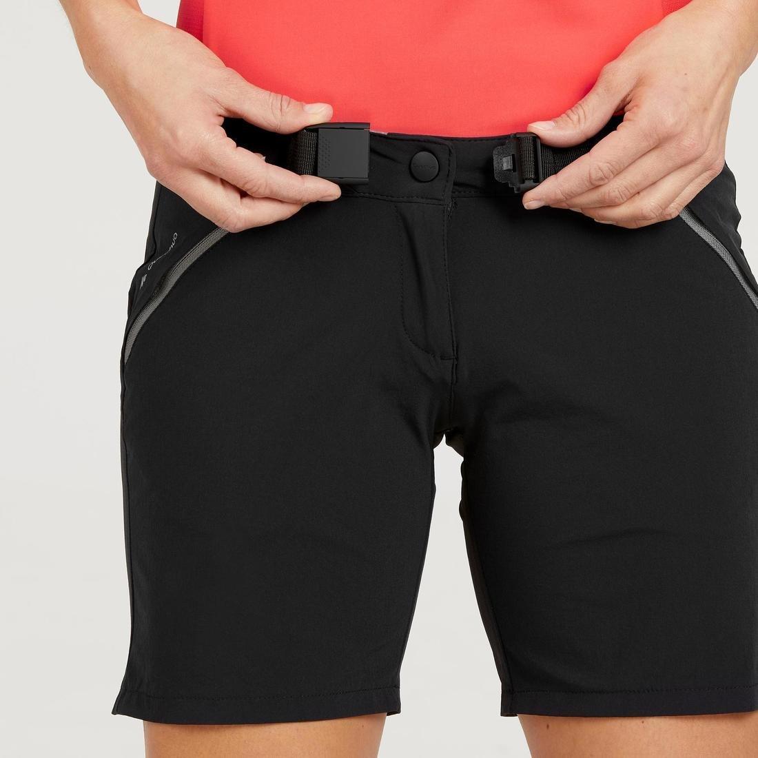 Large  Women's mountain hiking shorts - MH500, Khaki Grey, No Color, large image number 14