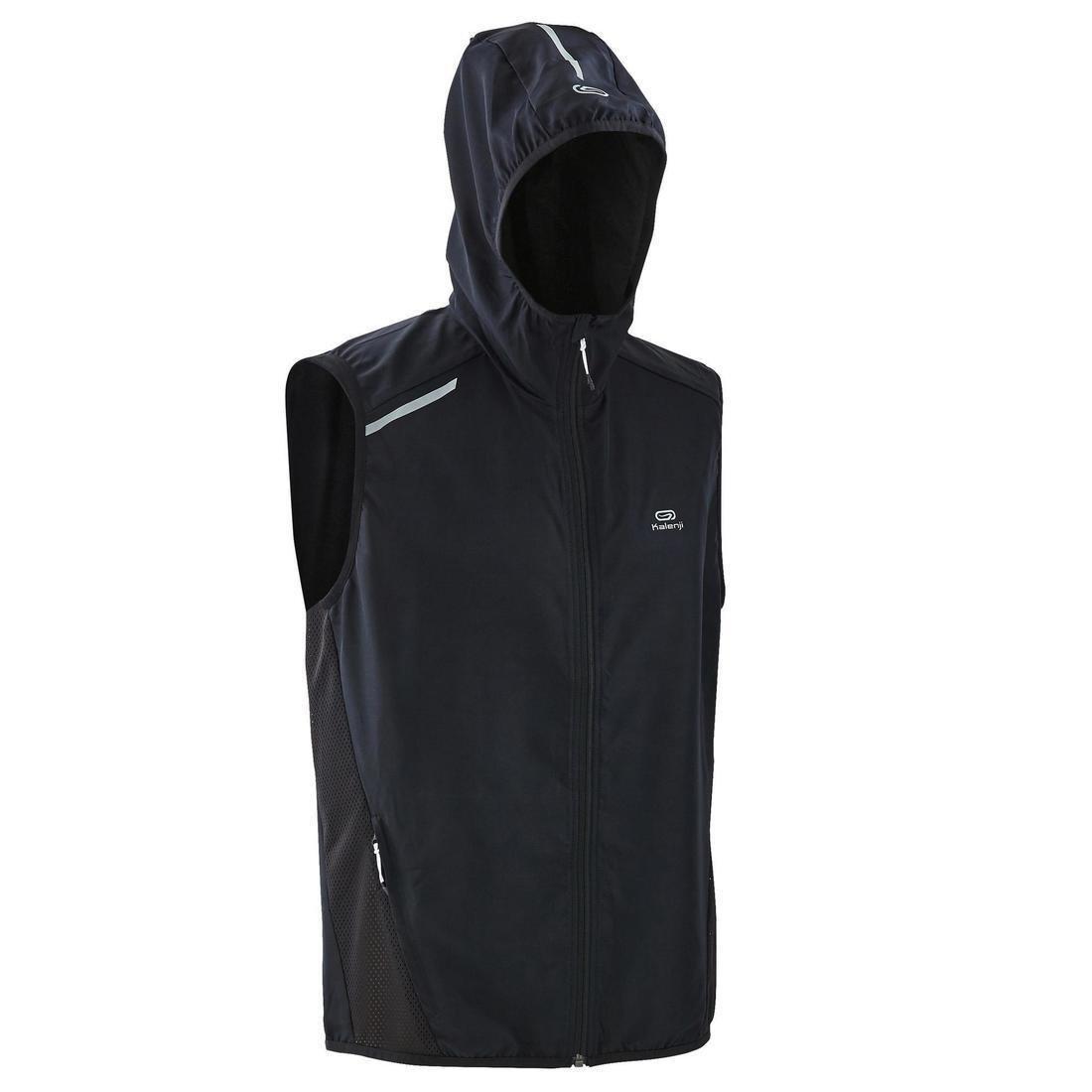 2XL  Kalenji Run Wind Men's Running Sleeveless Wind Jacket, Black, , large image number 0