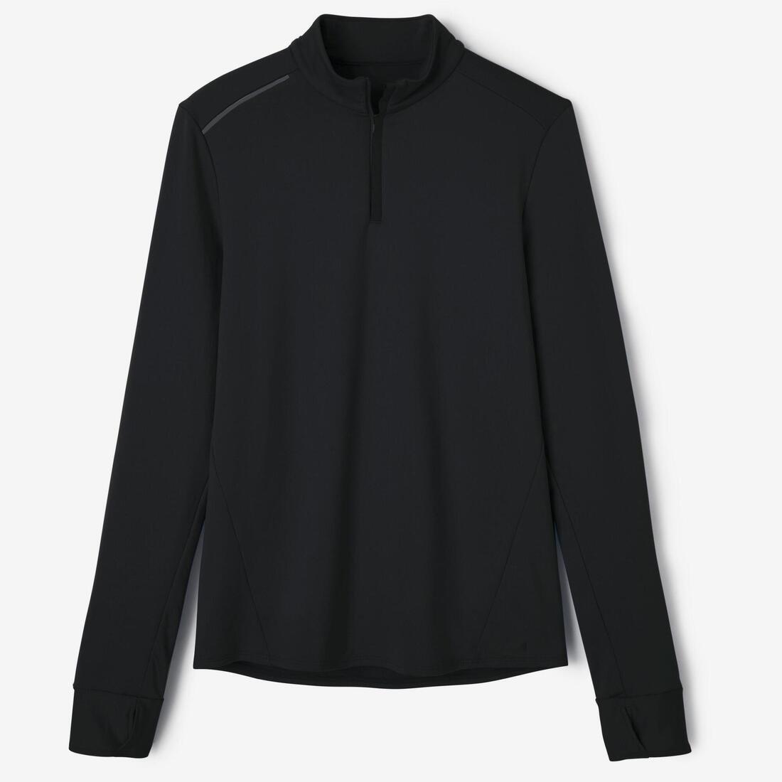 Small  Kalenji Men's Warm Long-Sleeved Running T-Shirt, Black, , large image number 6