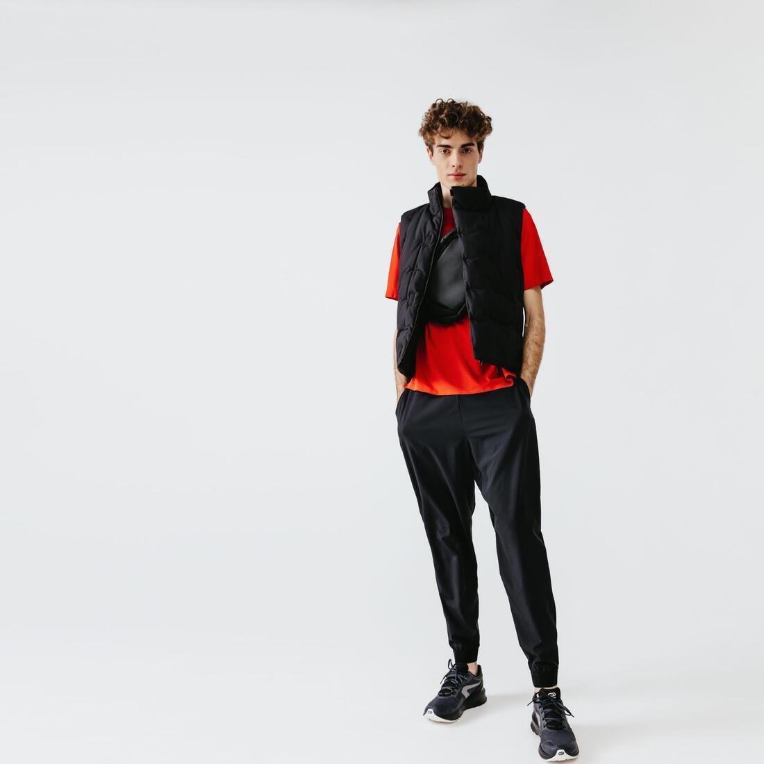 W34 L34 Kalenji Dry Men's Breathable Running Trousers, Black, , large image number 3