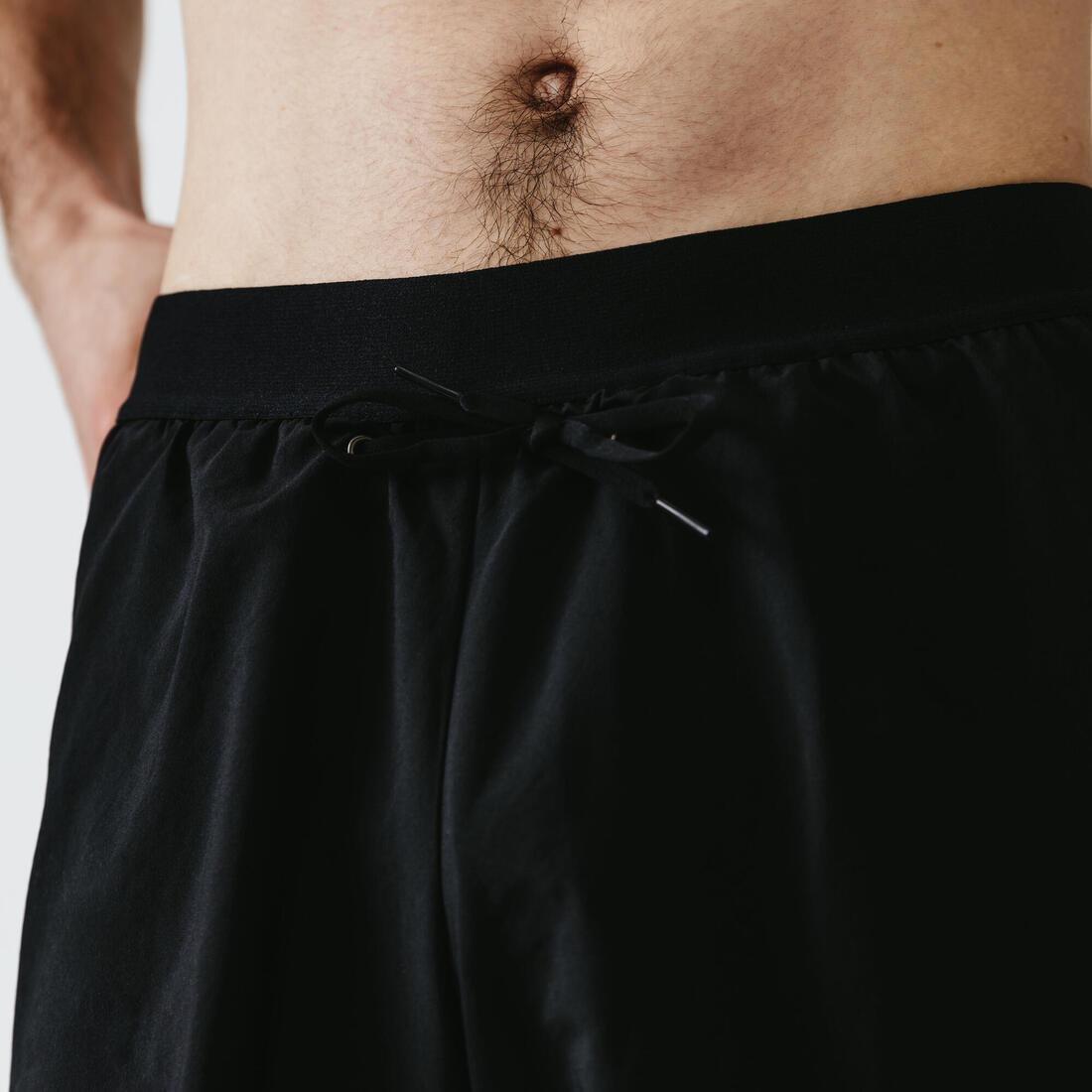 XL  Kalenji Dry+ Men's Running 2-in-1 Shorts With Boxer - Black, , large image number 4