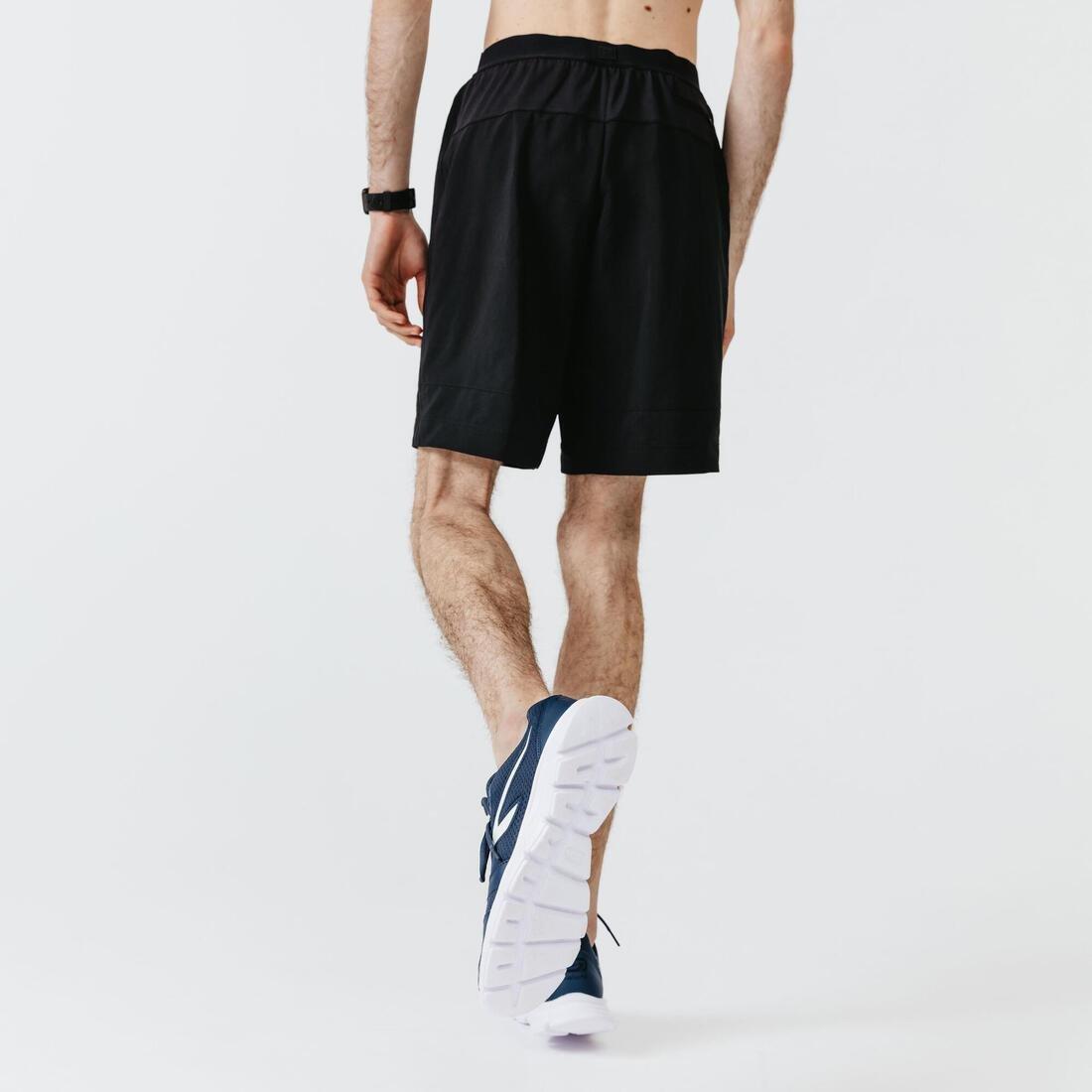 XL  Kalenji Dry+ Men's Running 2-in-1 Shorts With Boxer - Black, , large image number 6